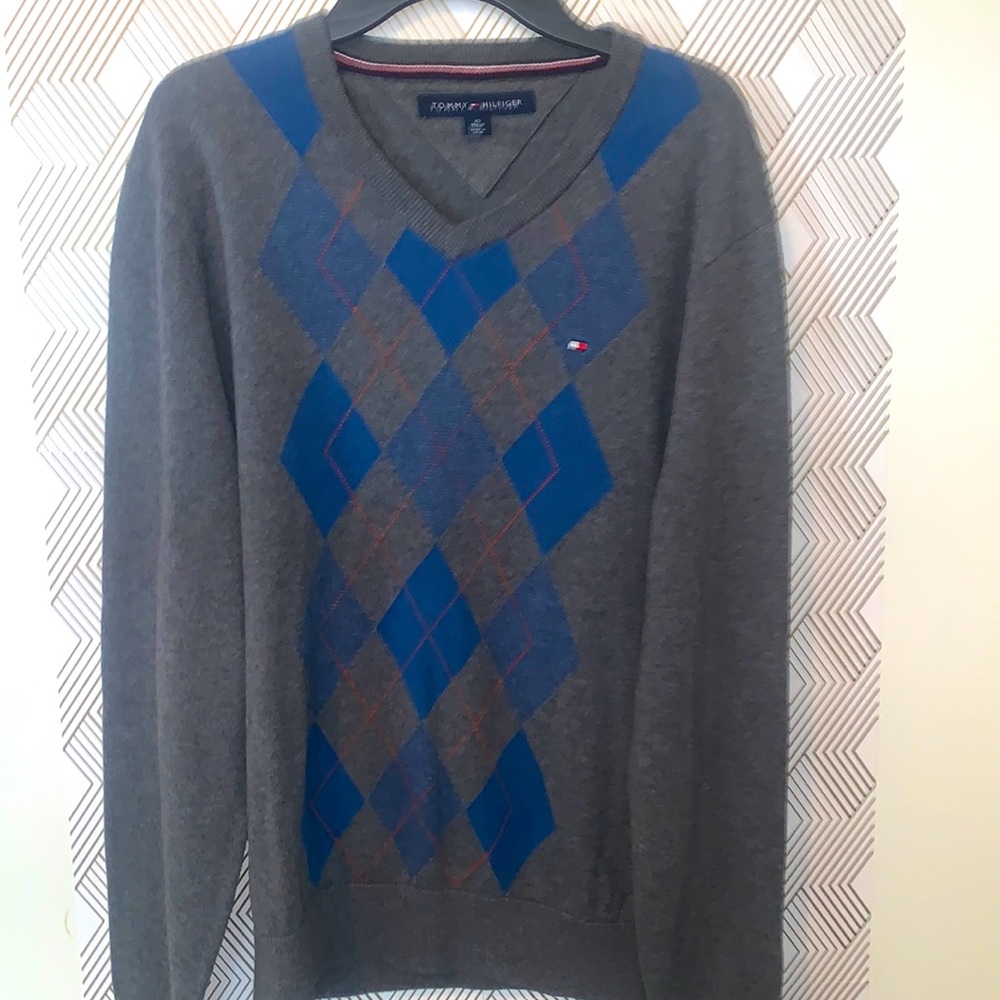 Tommy Hilfiger Cotton Argyle Sweater